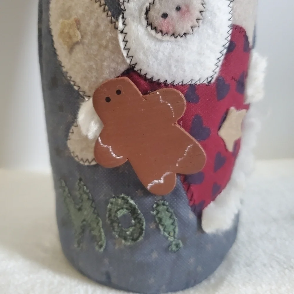 CHRISTMAS Holiday Santa Stars Gingerbread Wine Holder Bag